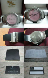 Hublot medium ref. 1401 quadrante madre di perle fuxia