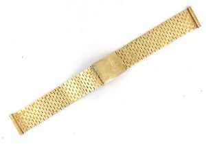 Vintage 1960s 14k Solid Gold Watch Bracelet w/ Deployant Buckle (17.25mm)y