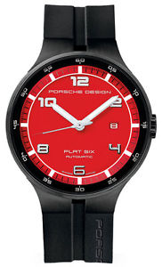 Porsche Design Flat Six Automatic Black PVD Steel Mens Watch 6350.43.74.1254
