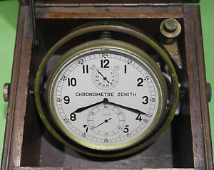 Zenith marine chronometer le locle raro cronometro da marina