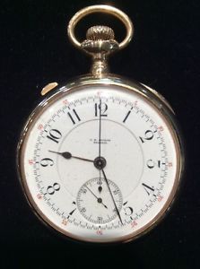 C.H. Meylan 18k Yellow Gold Split Second Chronograph