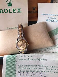 ROLEX OYSTER PERPETUAL LADY REF.6718  ACCIAIO E ORO DEL 1977  BOX GARANZIA ROLEX
