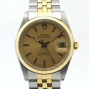 Auth TUDOR Prince Oyster date 74033 Men's Automatic GP,SS,YG 184546