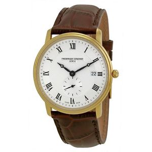 Frederique Constant FC-245M5S5 Mens Silver Dial Analog Quartz Watch