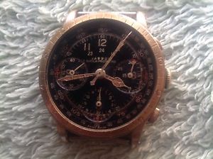 Vintage jardur pilots watch 71 valjoux chronograph