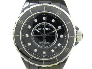 Free Shipping Pre-owned CHANEL J12 12P Men's / Ceramic x Diamond H1626