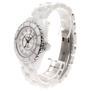 Free Shipping Pre-owned CHANEL H1629 J12 12P Diamond Watch Men's