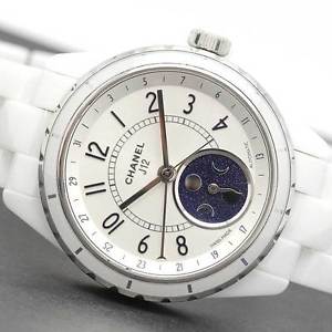 Free Shipping Pre-owned CHANEL J12 Firs De Lune Men's H3404 Self-Winding