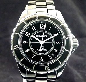 Free Shipping Pre-owned CHANEL J12 H0685 Automatic Automatic Black Ceramic