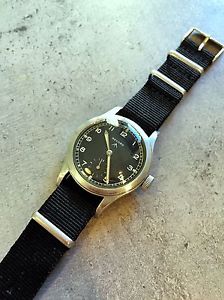 Vintage 1940s Record Military WWW Rare MOD Dial Dirty Dozen Swiss Mens Watch WW2