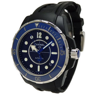 Free Shipping Pre-owned Chanel H2561 Self-Winding Men's Sports Watch J12 Marine