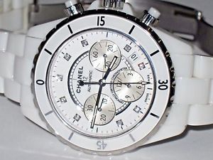 Mens Chanel J12 Ceramic Chronograph Diamond