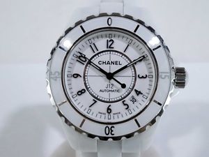 Free Shipping Pre-owned Chanel H0970 J12 White Ceramic Self-Winding Watches