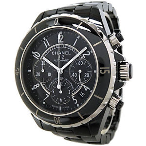 Free Shipping Pre-owned Chanel H0940 Self-Winding Men's Sports Watch J12 Chrono