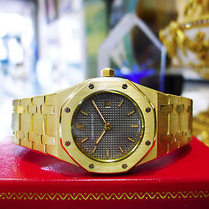 Audemars Piguet Royal Oak 18K Yellow Gold 31mm Grey Dial Watch Ref: C94711