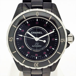 Free Shipping Pre-owned Chanel J12 Ruby 12P Automatic Ceramic Men's