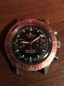 Vintage Wittnauer Genève Professional Chronograph Stainless Steel Diver's Watch