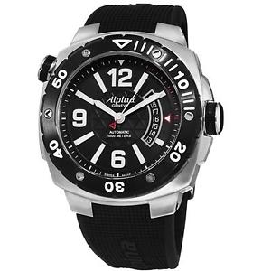 ALPINA EXTREME DIVER AL525LBB5AEV6 GENTS BLACK RUBBER 46MM AUTOMATIC DATE WATCH