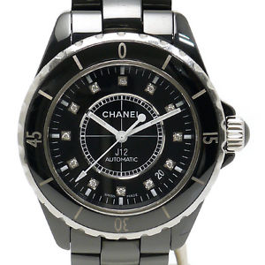 Free Shipping Pre-owned Chanel H1626 J12 Ceramic Black