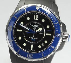 Free Shipping Pre-owned Chanel J12 Marine 38mm H2561 Self-Winding Rubber Men's