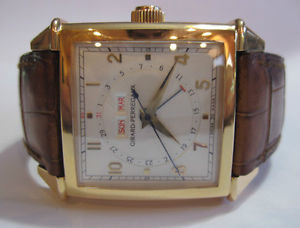 AUTHENTIC GIRARD PERREGAUX 18K ROSE GOLD VINTAGE 45 LX WRISTWATCH COMES WITH B+P