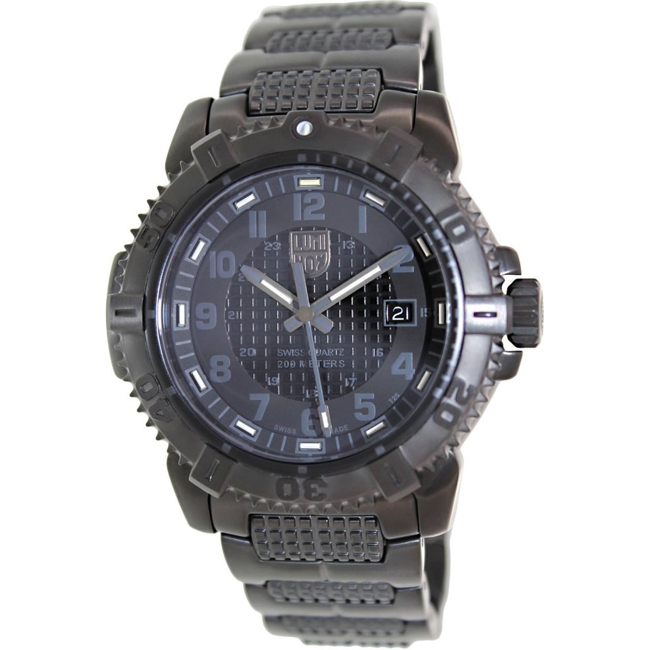 Luminox A.6252.BO Mens Black Dial Analog Quartz Watch with Stainless Steel Strap