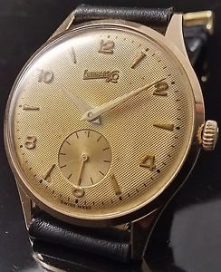 EBERHARD CAL. 13000 VINTAGE 18K SOLID ROSE GOLD WATCH OVERSIZED HONEYCOMB DIAL