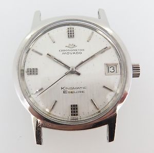 Vintage Movado Chronometer Kingmatic Esquire Sub Sea 28 Jewel Steel Mens Watch