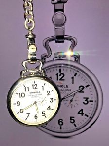 RARE! COLLECTOR'S SHINOLA WATCH COMPANY THE RUNWELL POCKET WATCH 49mm NEW UNUSED
