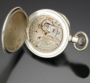 Ball Watch Co. Hamilton 4 oz. Coin Silver Case  Railroad Pocket Watch CA1905