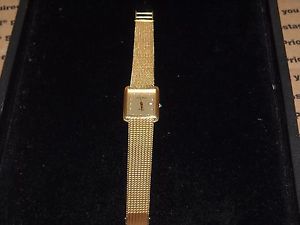 587 14k yellow gold Lucien Piccard Quartz men's wrist watch 59.5 grams 7.75 inch