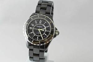 Free Shipping Pre-owned Chanel J12 Men's Automatic Black Ceramic