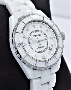 CHANEL White Ceramic Diamond Dia