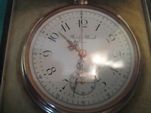 14 KT GOLD  BRUDER KLUMAK POCKET WATCH CHRONOGRAPH