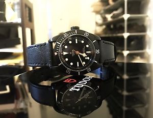 Tudor Heritage Black Bay Dark PVD Diver Automatic Watch 41mm w/extras NATO