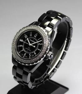 Free Shipping Pre-owned Chanel J12 H0950 Genuine Diamond Bezel Automatic Men's