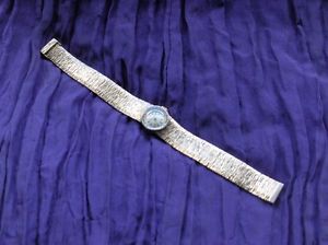 Beuche Girod - ladies 9ct gold watch- BARK EFFECT BRACELET