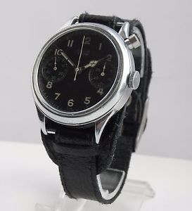 Early HANHART WWII german LUFTWAFFE military pilot watch chronograph cal 40 17st