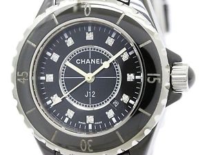 Polished CHANEL J12 Diamond Ceramic Quartz Ladies Watch H1625 (BF301472)