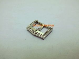 Harry Winston 18K White Gold Diamonds Buckle Taper 16mm New !