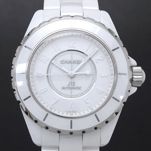 Free Shipping Pre-owned Chanel J12 38mm White Phantom H3443 Ceramic Men's