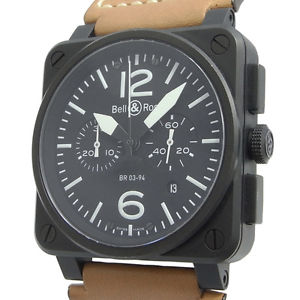 Free Shipping Pre-owned Bell & Ross BR03-94 Chronograph Men's Automatic Date