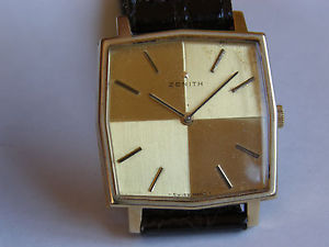 ZENITH-STELLINA-ORO 18 KT(0,750)-QUADRANTE BITONALE-OVERSIZE(31X31 MM)-CAL.2310