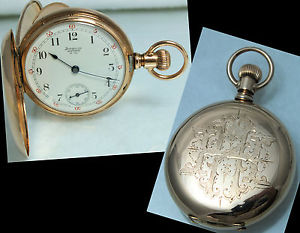 Ant.1890 14k Gold American Waltham Model 1884 Grade 12 Sze 14 Running 103.4Gram