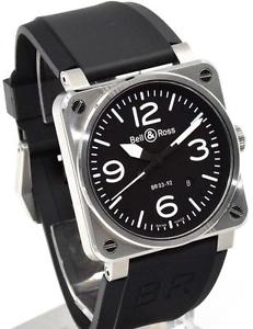 Bell & Ross BR03-92 Steel 42mm BR0392-BLC-ST - Authorized Dealer Clearance!
