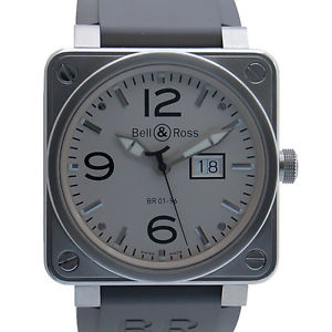 Free Shipping Pre-owned Bell & Ross BR01-96 Ground Date 46mm SS Silver