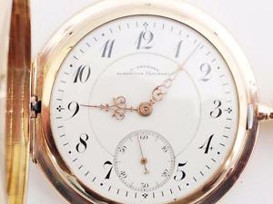 J.Assmann Original 14K pure Gold Hunter pocket watch No 190