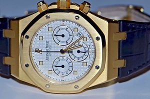 Mens Audemars Piguet Royal Oak Chronograph Automatic 18K Solid Gold