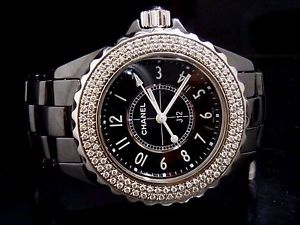 Authentic CHANEL After Diamond Bezel J12 Women 33mm Ladies Wristwatch Black N718