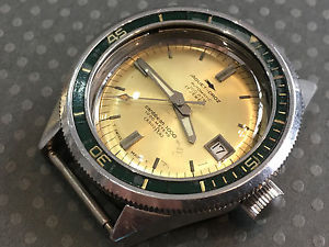 Vintage Jaquet Droz Diver Wristwatch Caribbean 3300 feet 1000 meters Oversize